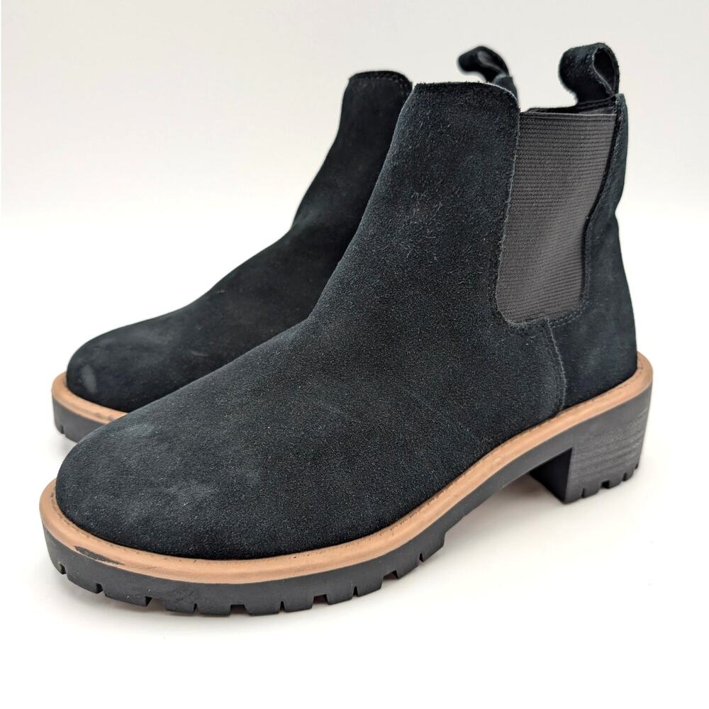 Blondo Matilda Waterproof Lug Sole Chelsea Boot Women's Black Size US7M EU38